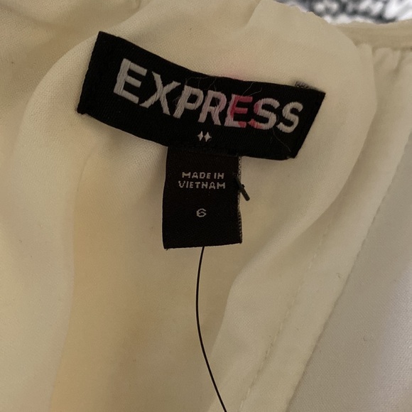 NWT EXPRESS Metallic Silver A-Line Strapless Party  Dress Size 6 - Picture 8 of 12